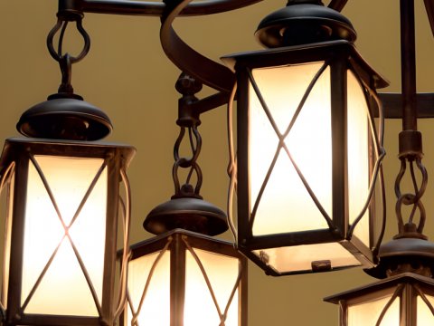 Metalowa lampa kuta - model...