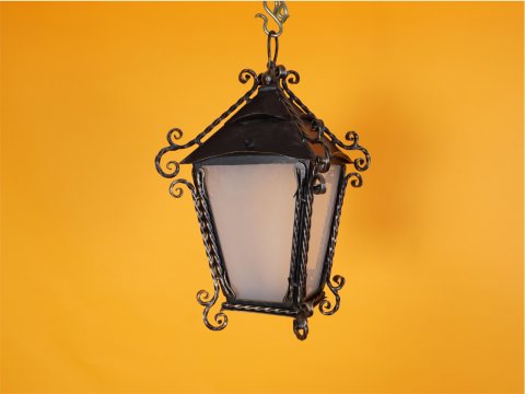 Lampa wisząca z metalu retro vintage