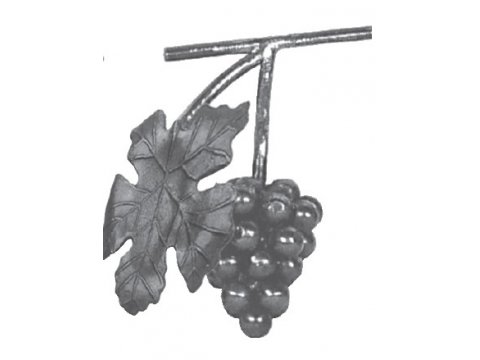 Stalowy kuty liść winogron