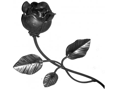 Metalowa róża kuta 450x160 mm 