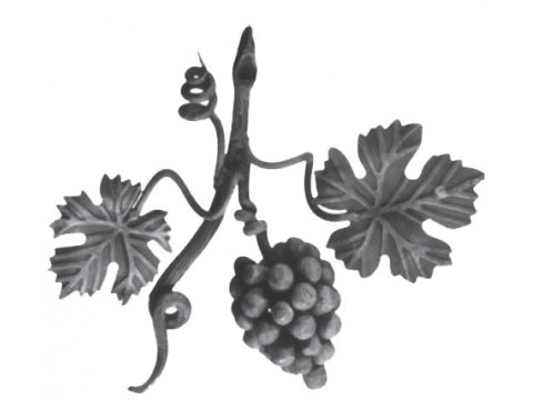 Metalowa kuta gałązka winogron